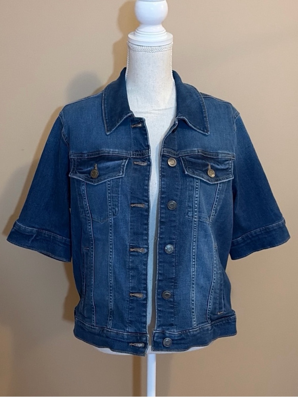 St. John's Bay XL Short Sleeve Denim Jacket